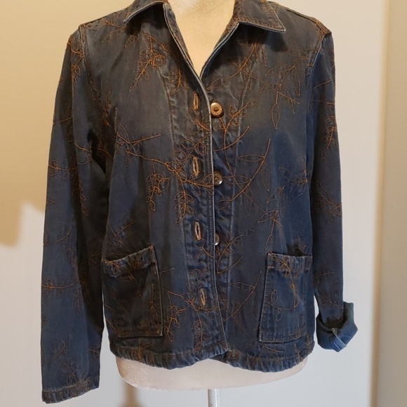 Click by Color Me Cotton Denim Jacket Sm NWT USA - Picture 1 of 8